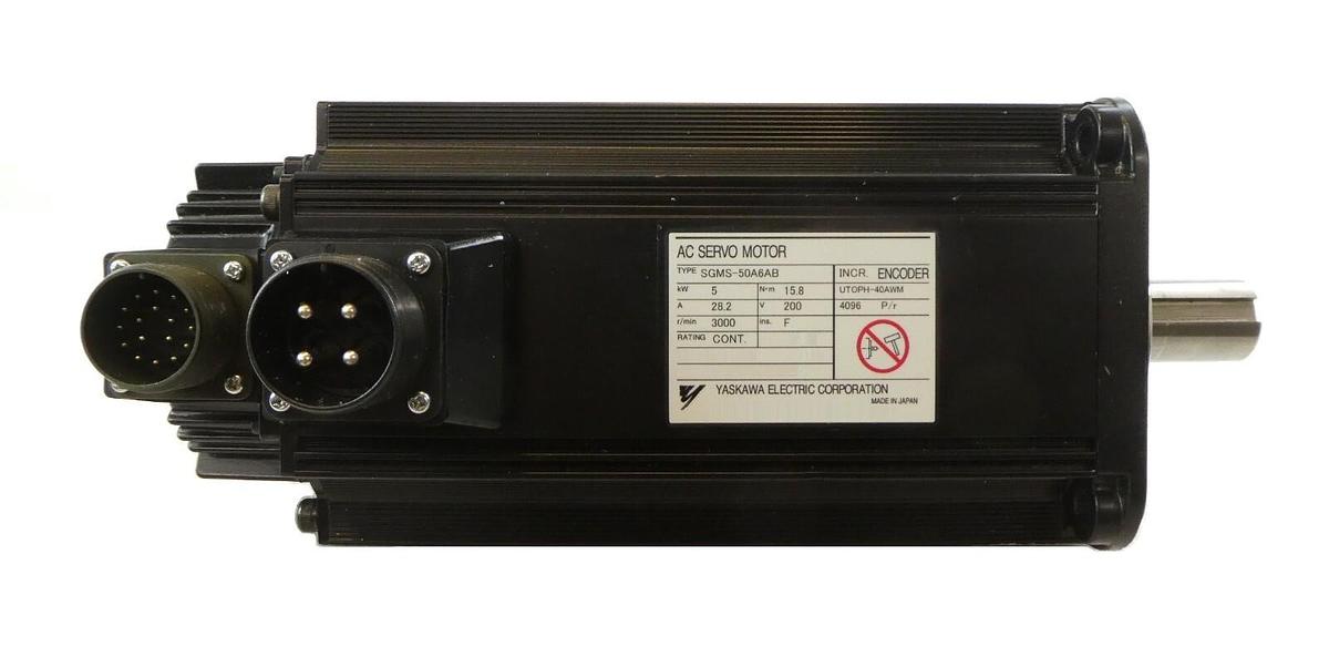 Used Yaskawa Electric SGMS-50A6AB AC Servo Motor AMAT Spare Surplus