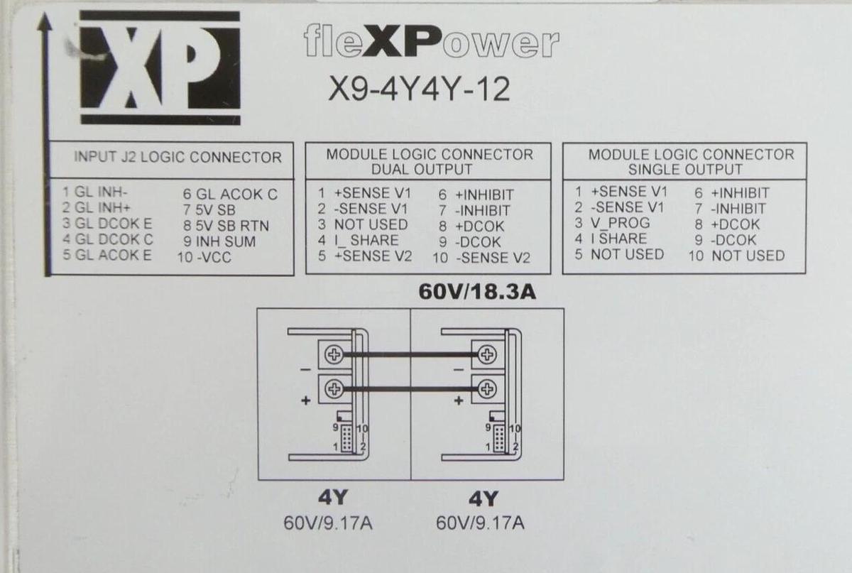Used XP Power X9-4Y4Y-12 Power Supply Power Supply fleXPower Lot of 4 Working Spare