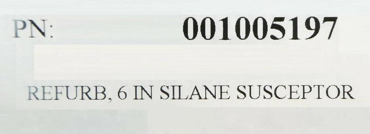 Refurbished AMAT Applied Materials 0010-05197 6" Silane Susceptor Manufacturer Refurbished