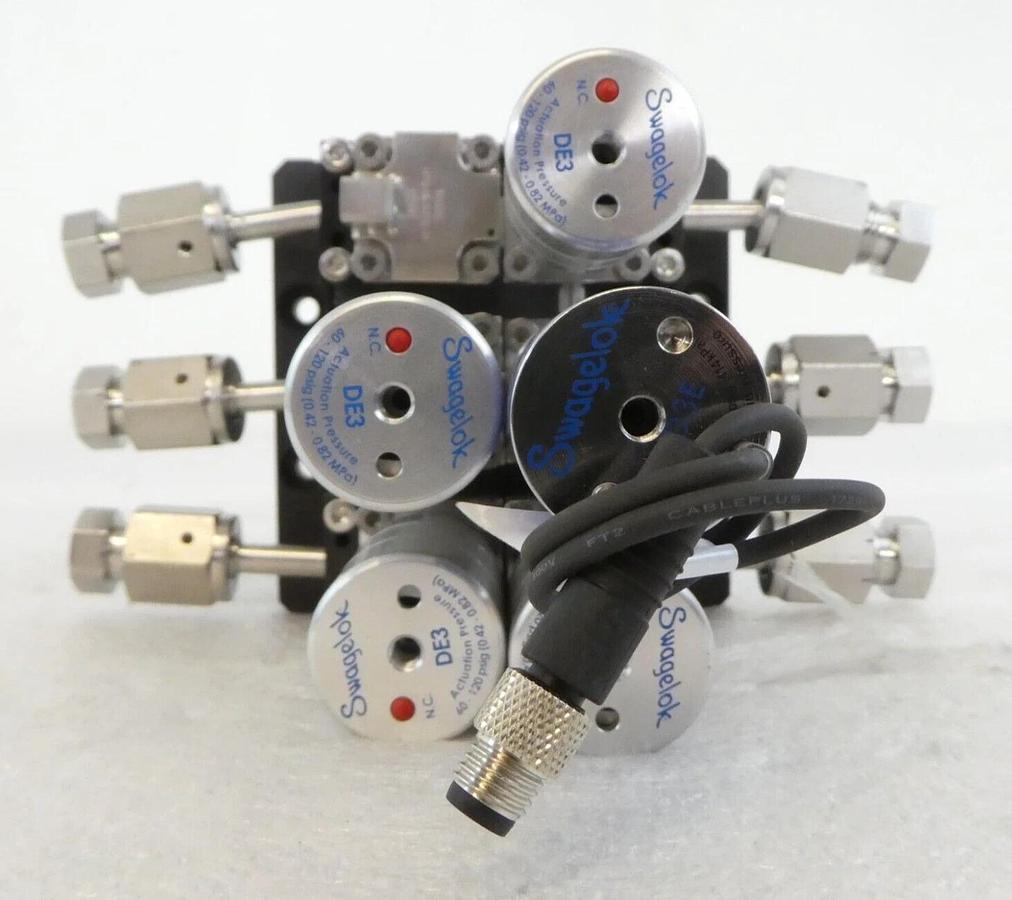 Used Swagelok 6LVV-MSM-DE3-2-P-C Diaphragm Valve Assembly Block DE3 ALD3E Working