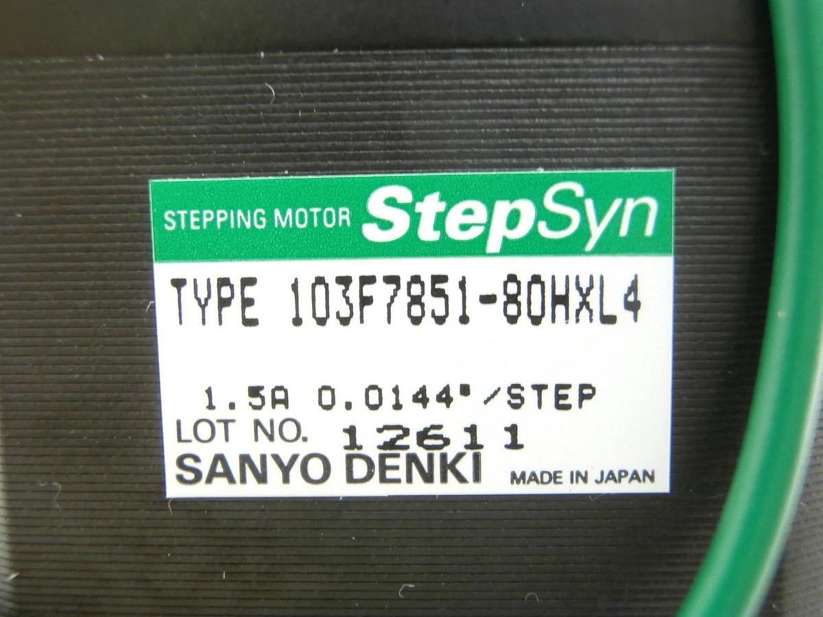 Used Sanyo Denki 103F7851-80HXL4 Stepping Motor StepSyn Actuator RH-14-50-CC-SP Used