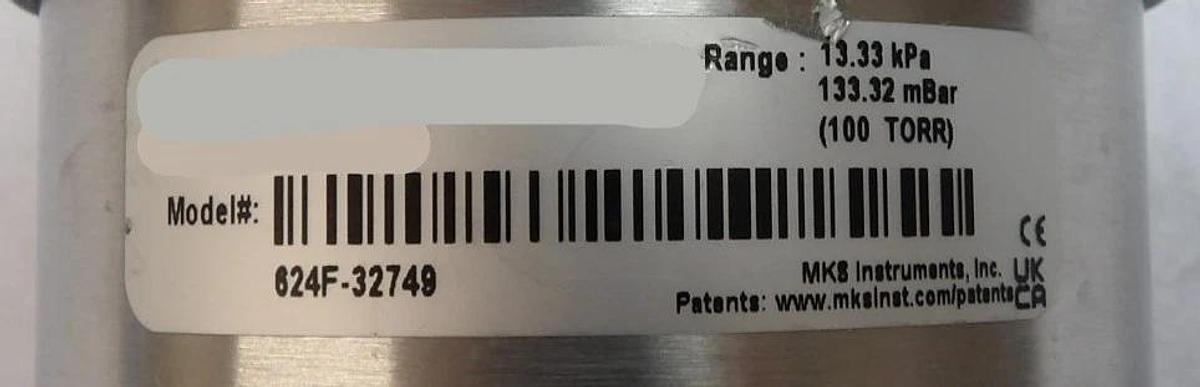Used MKS Instruments 624F-32749 Baratron Capacitance Manometer Type 624F Surplus