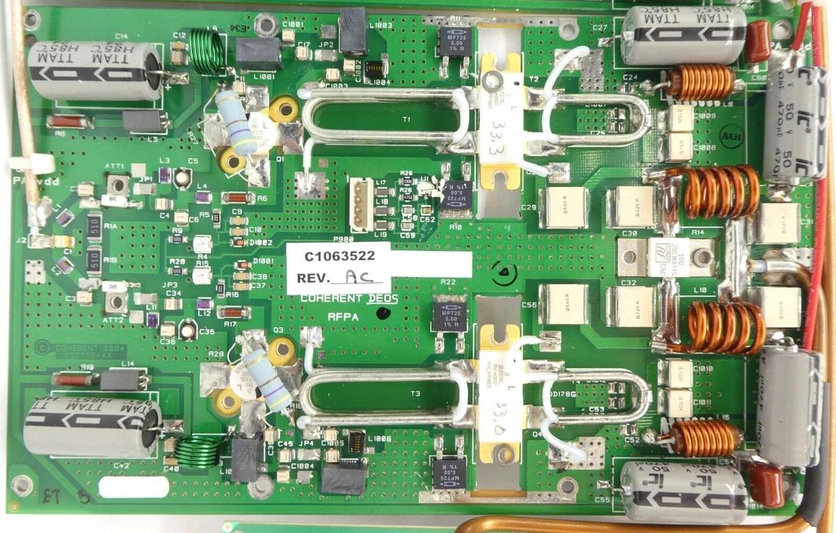 Used Coherent DEOS RF Distribution PCB Assembly C1063522 7223-15-0004 7203-15-0004