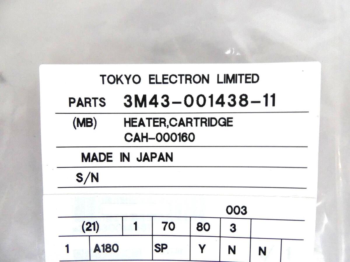 Used TEL Tokyo Electron 3M43-001438-11 Heater Cartridge CAH-000160 Working Surplus