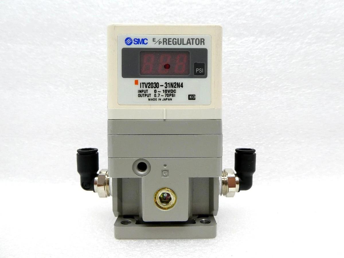 Used SMC ITV2030-31N2N4 Electro-Pneumatic E/P Regulator ITV2000 Series Used Working
