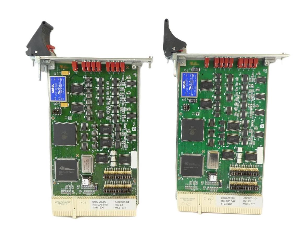 Used MKS Instruments AS00801-04 Octal Serial PCB Card AMAT 0190-09290 Lot of 2 Spare