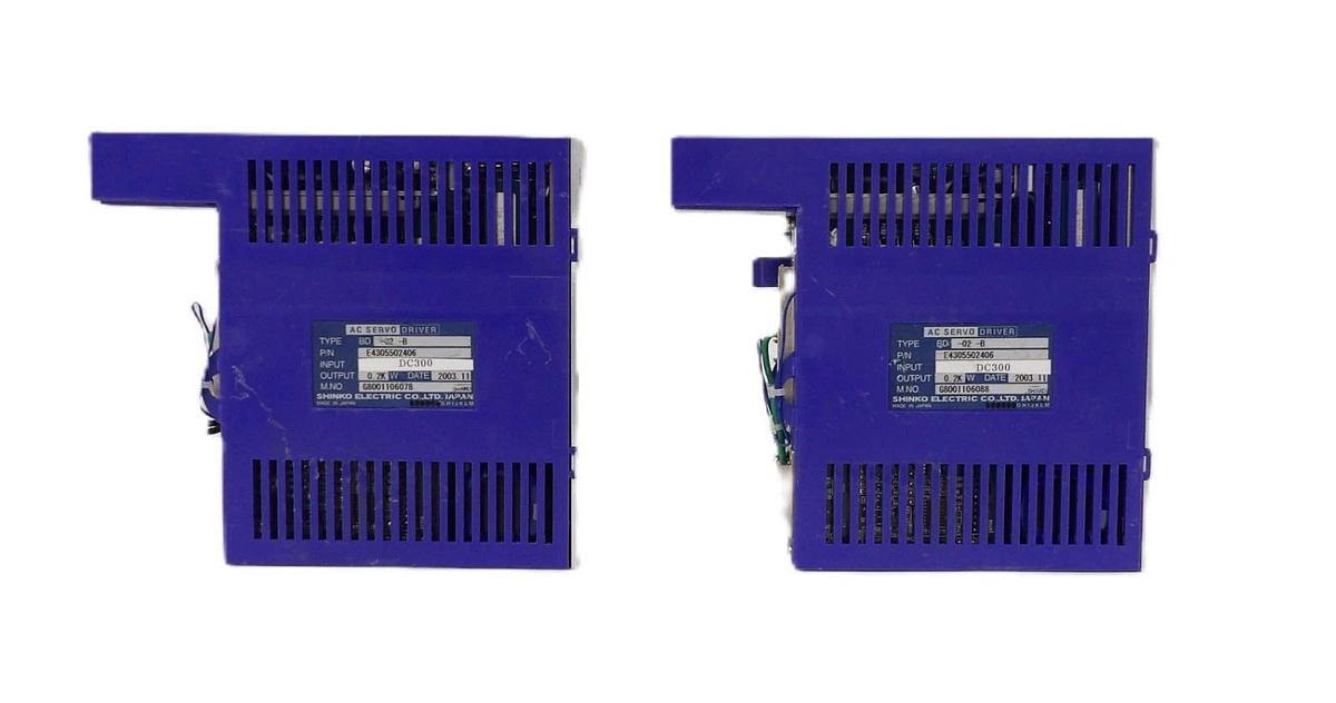 Used Shinko Electric E4305502406 Servo Driver BD-02-B Lot of 2 Working
