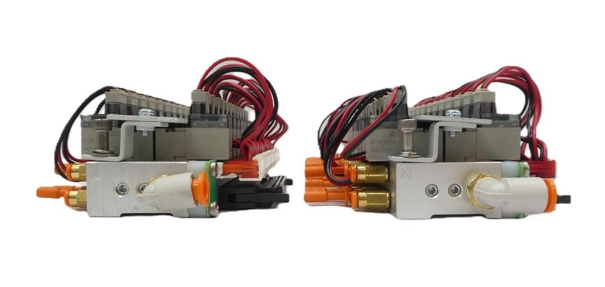 Used SMC D-276-990020B 12-Port Pneumatic Manifold AMAT 0190-01401 Lot of 2 Working