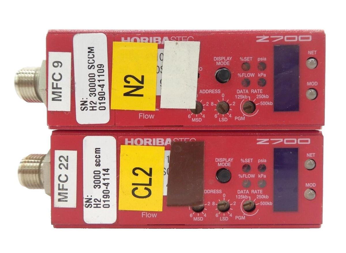Used Horiba STEC Z700 Mass Flow Controller MFC SEC-Z724AGX SEC-Z714AGX Lot of 8 Spare
