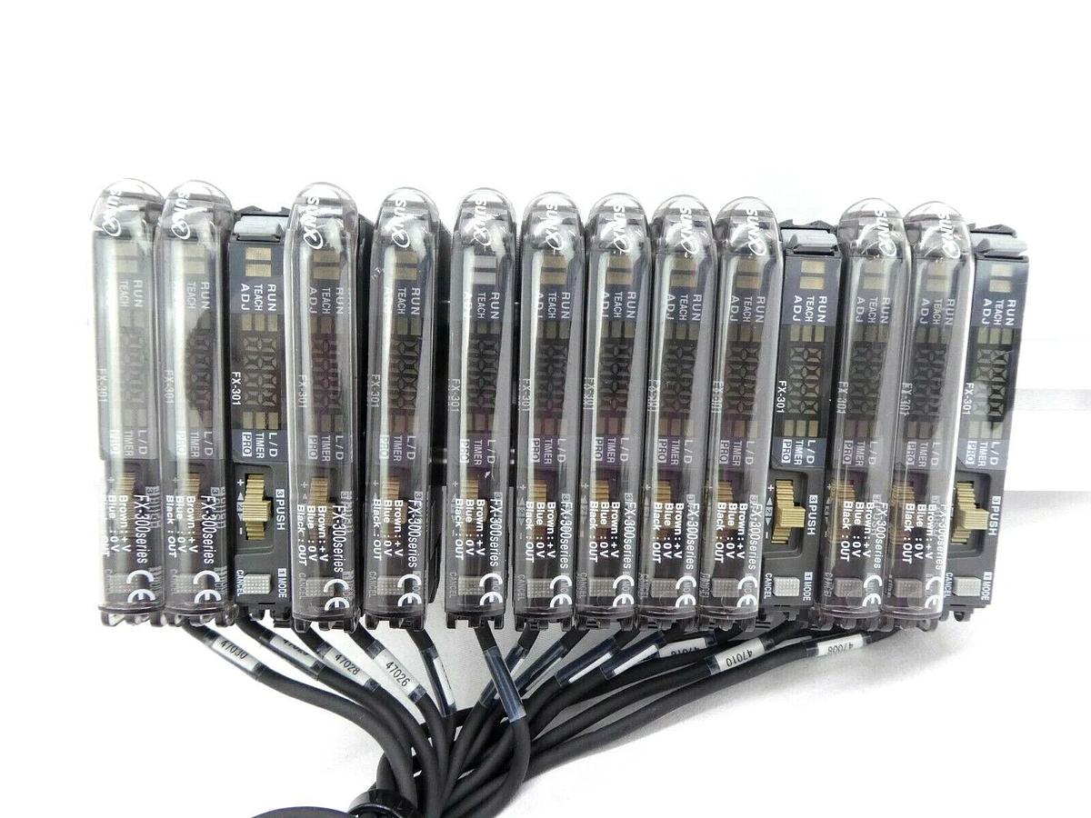 Used Sunx FX-301 Photoelectric Sensor NAVI FX-300 Reseller Lot of 20 TEL Lithius