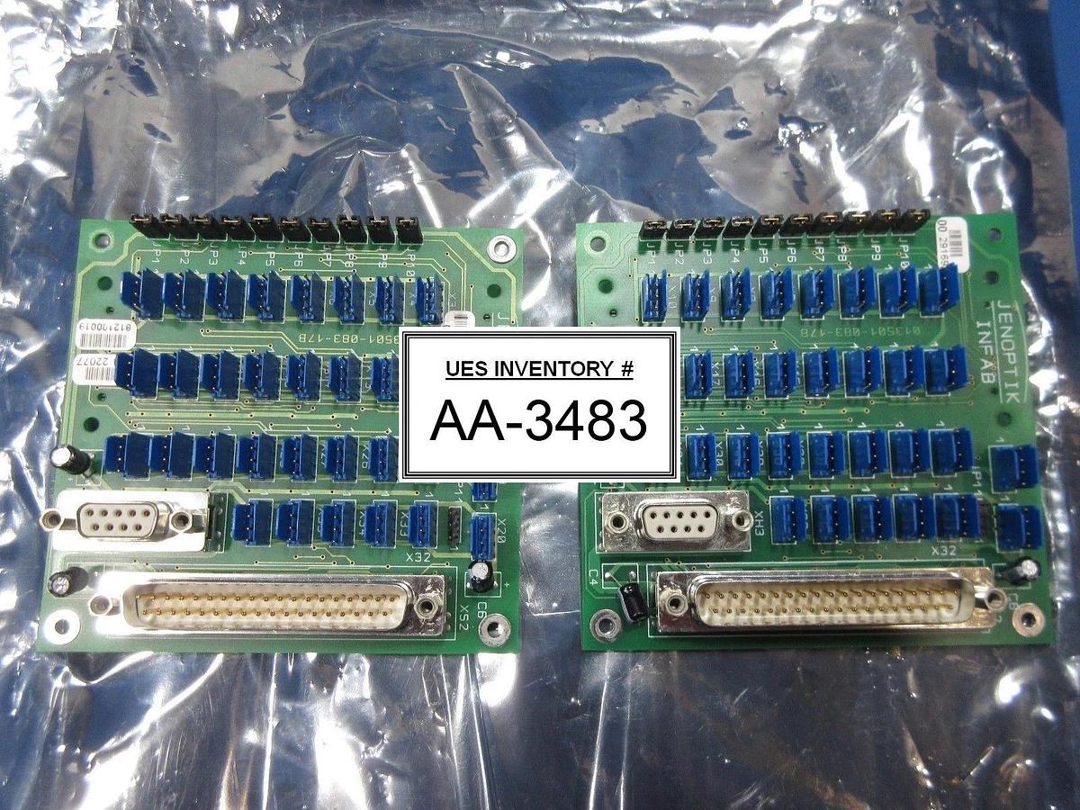 Used Jenoptik Infab 812100019 Interface PCB 013501-083-17 Lot of 2 Used Working