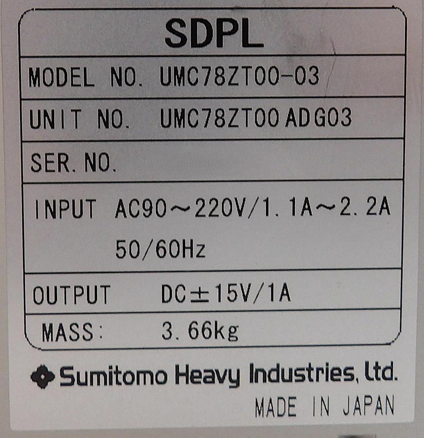 Used Sumitomo UMC78ZT00-003 SDPL Driver DRV-Zθ MCL Interface Hitachi IS5100 Working