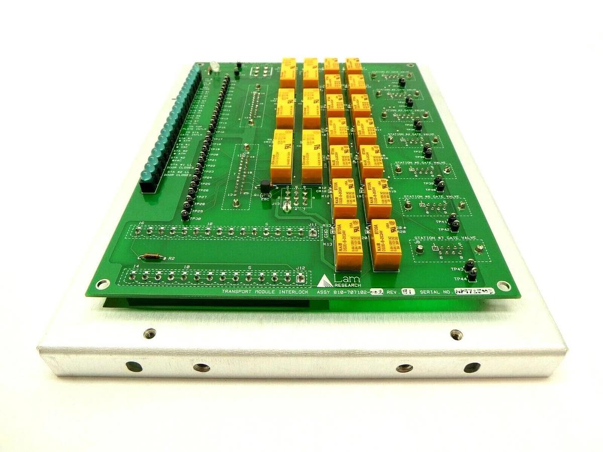 Used Lam Research 810-707102-002 Transport Module Interlock PCB Panel Continuum Spare