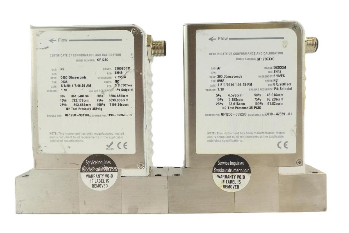 Used Brooks Instrument GF125C Mass Flow Controller MFC Reseller Lot of 10 Working
