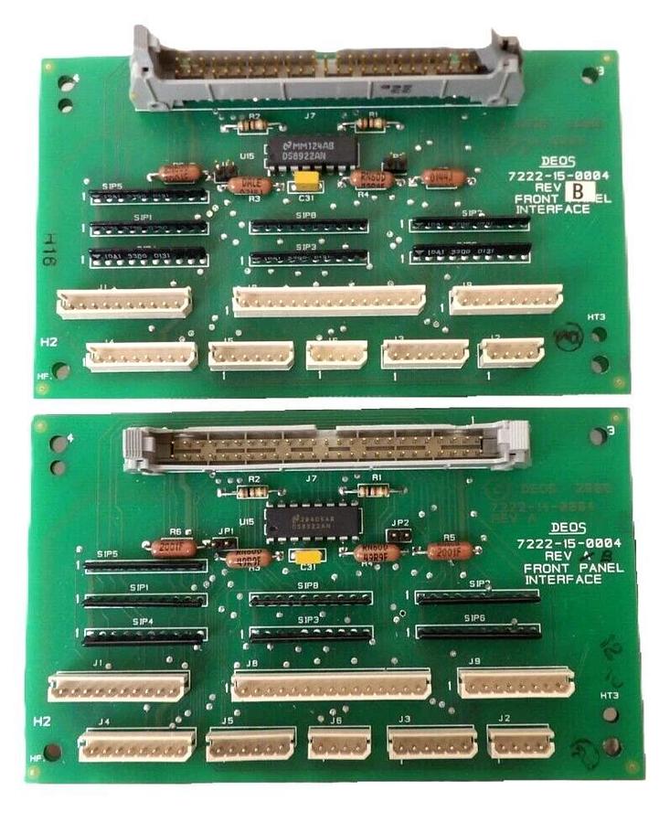 Used Coherent 7222-15-0004 Front Panel Interface PCB 7222-14-0004 Gem-Q400 Lot of 2