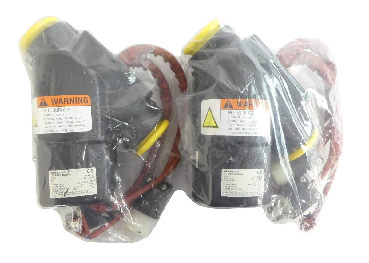Inficon 0190-23500 Heated Inline Valve VIP040-Z LI-9496 Lot of 2 New