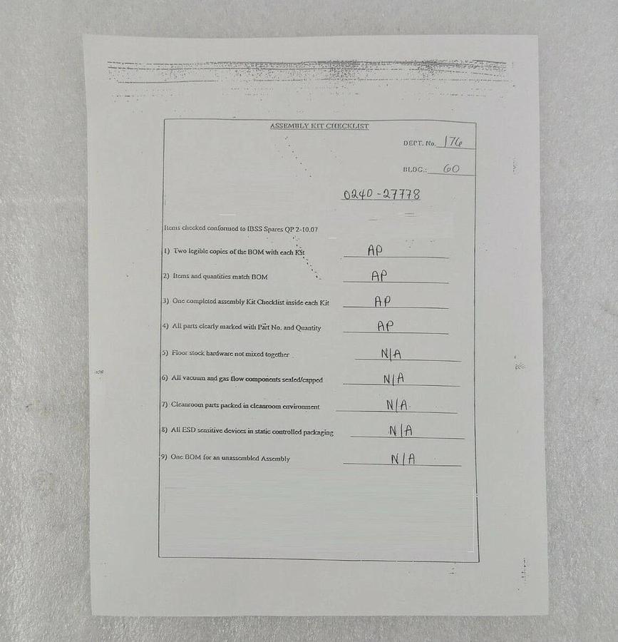 AMAT Applied Materials 0240-27778 Retrofit Kit Magnet Pully Shock Lot of 13 New