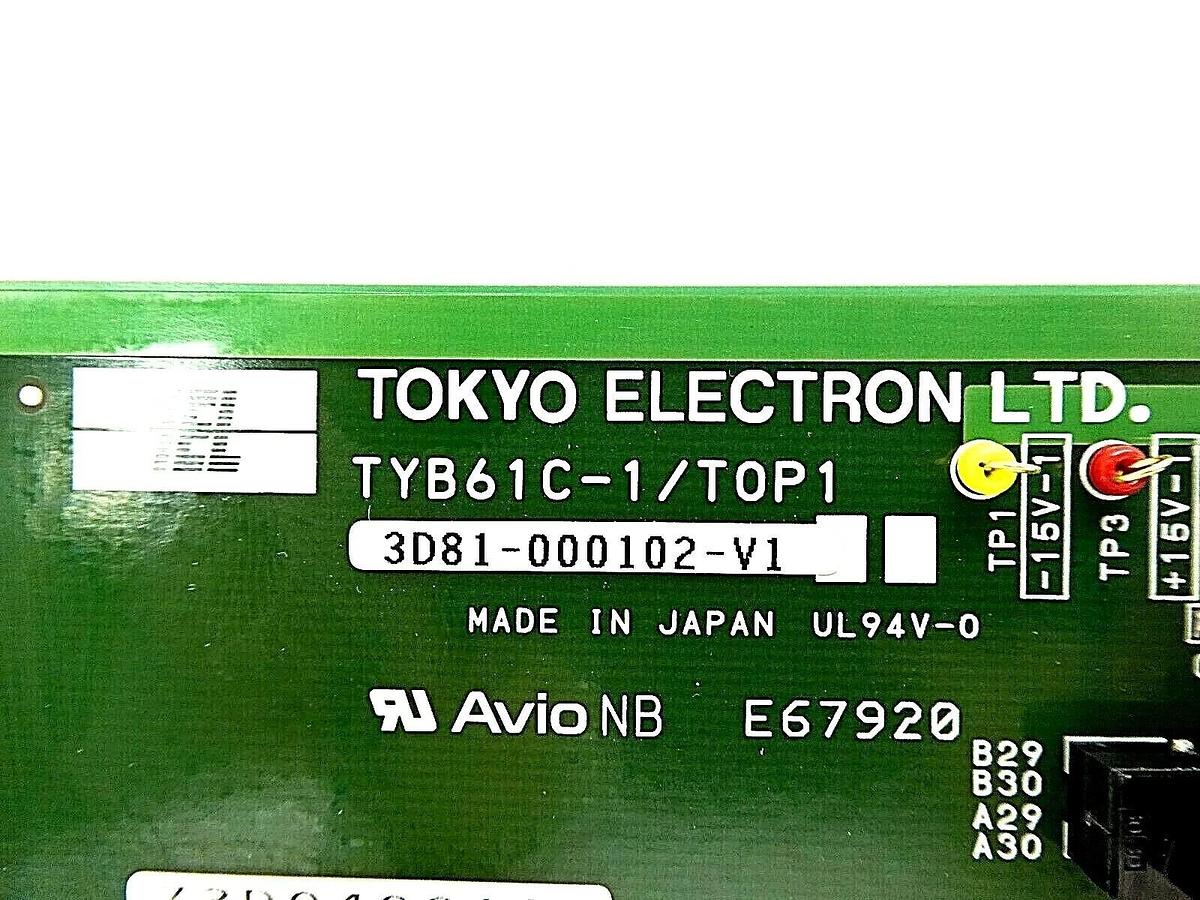 Used TEL Tokyo Electron 3D81-000102-V1 Interface Board PCB TYB61C-1/TOP1 Working
