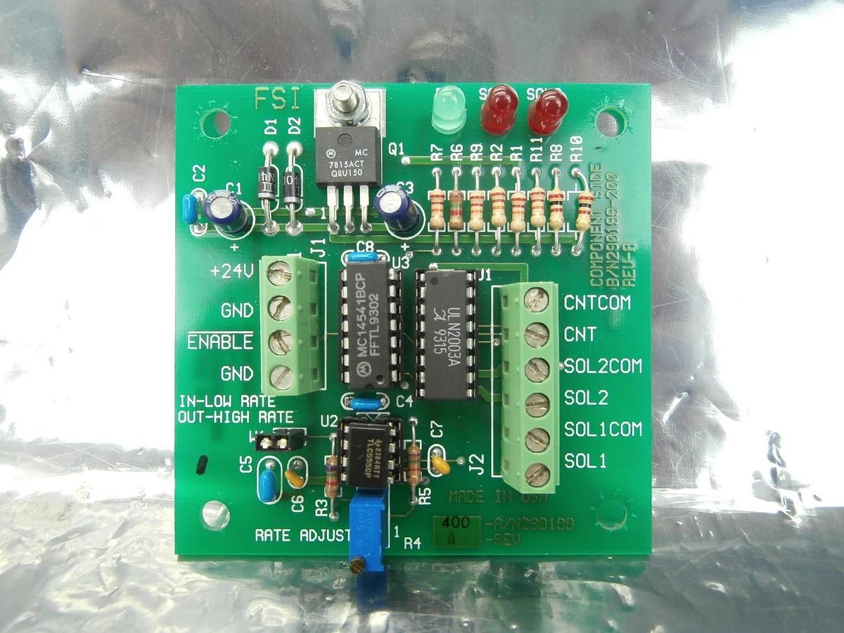 Used FSI International 290199-400 Electric Shuttle Board PCB 290199-200 Used Working