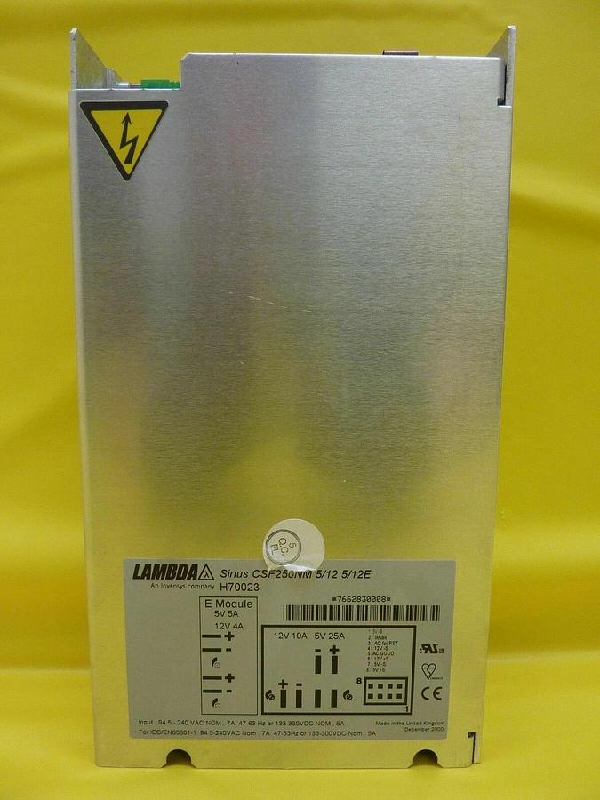 Used Lambda CSF250NM 5/12 5/12E Power Supply Sirius H70023 Working Surplus
