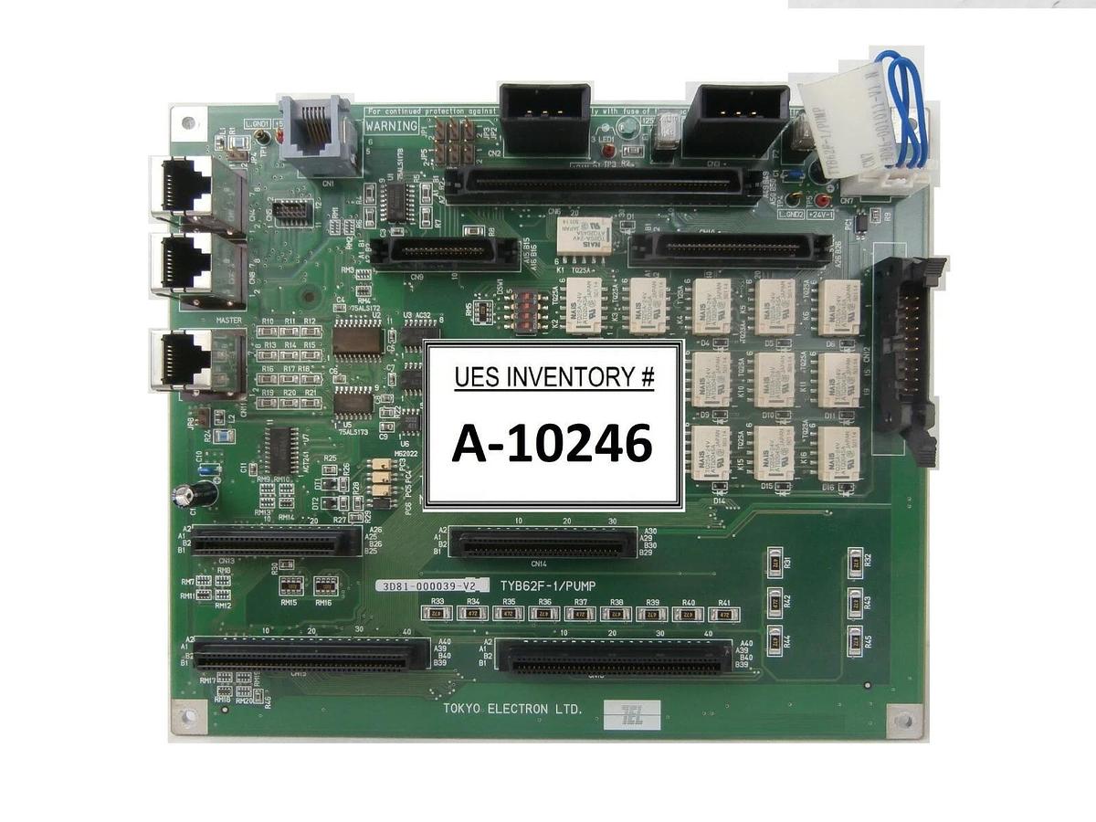 Used TEL Tokyo Electron 3D81-000039-V2 Backplane PCB TYB62F-1/PUMP Telius Working