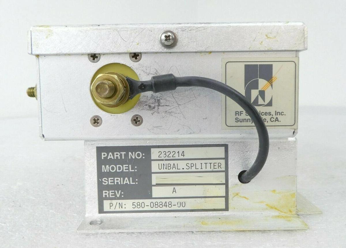 Used RF Services 9900-0005-04 Splitter 232214 Mattson 580-00097-00 580-08848-00 Spare