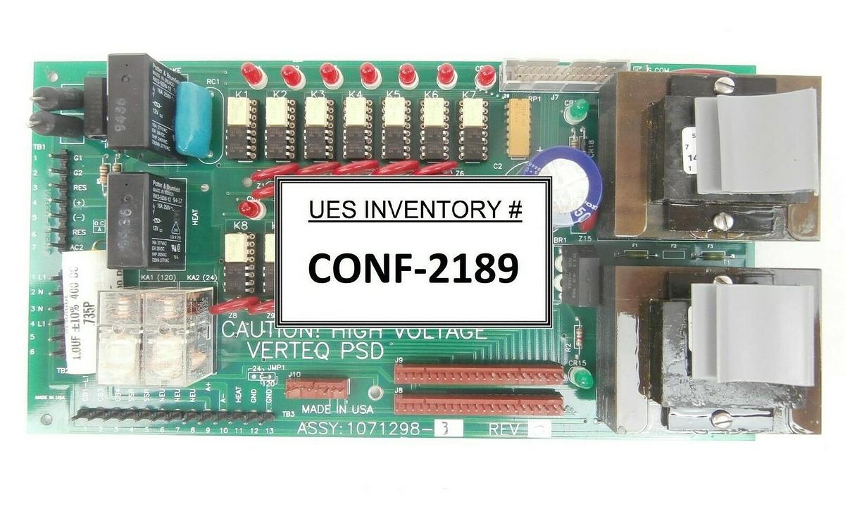 Used Verteq 1071298-3 High Voltage PSD Power Board 1071297-1 Working Surplus