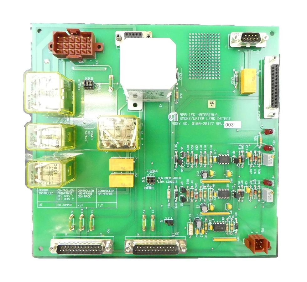 Used AMAT Applied Materials 0100-20177 Smoke/Water Leak Detect PCB Working Surplus