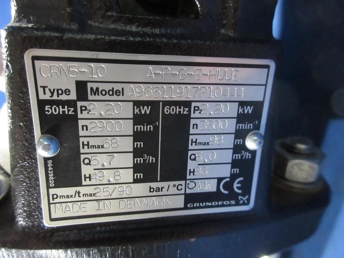 Used Grundfos CRN5-10 A-P-G-E-HUUE Pump A96511917P10444 AMAT Quantum X Used Working