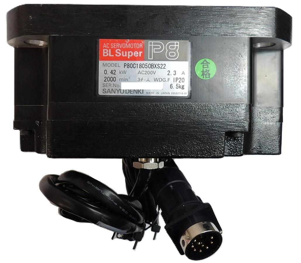 Used Sanyo Denki P80C18050BXS22 AC Servo Motor Module BL Super Working Surplus