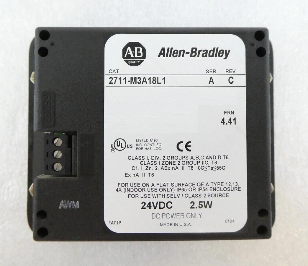 Used AB Allen-Bradley 2711-M3A18L1 Operator Display Panel HMI PanelView 300 Working