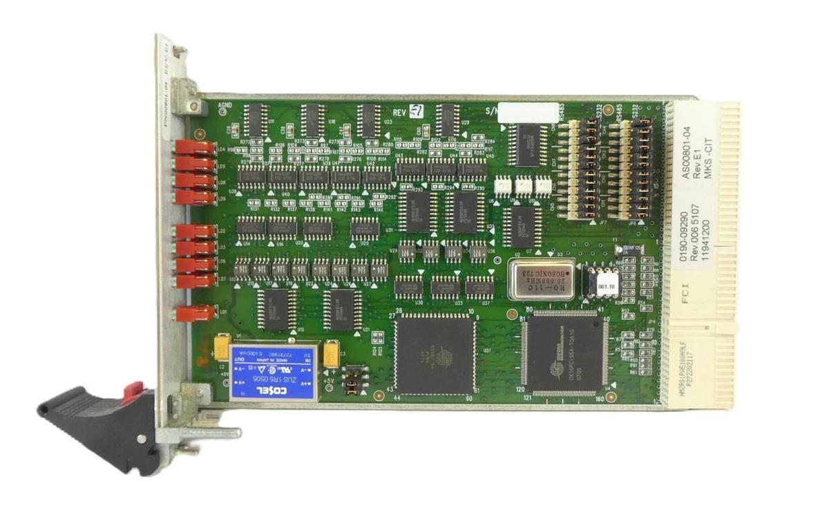 Used MKS Instruments AS00801-04 Octal Serial PCB Card AMAT 0190-09290 Lot of 2 Spare