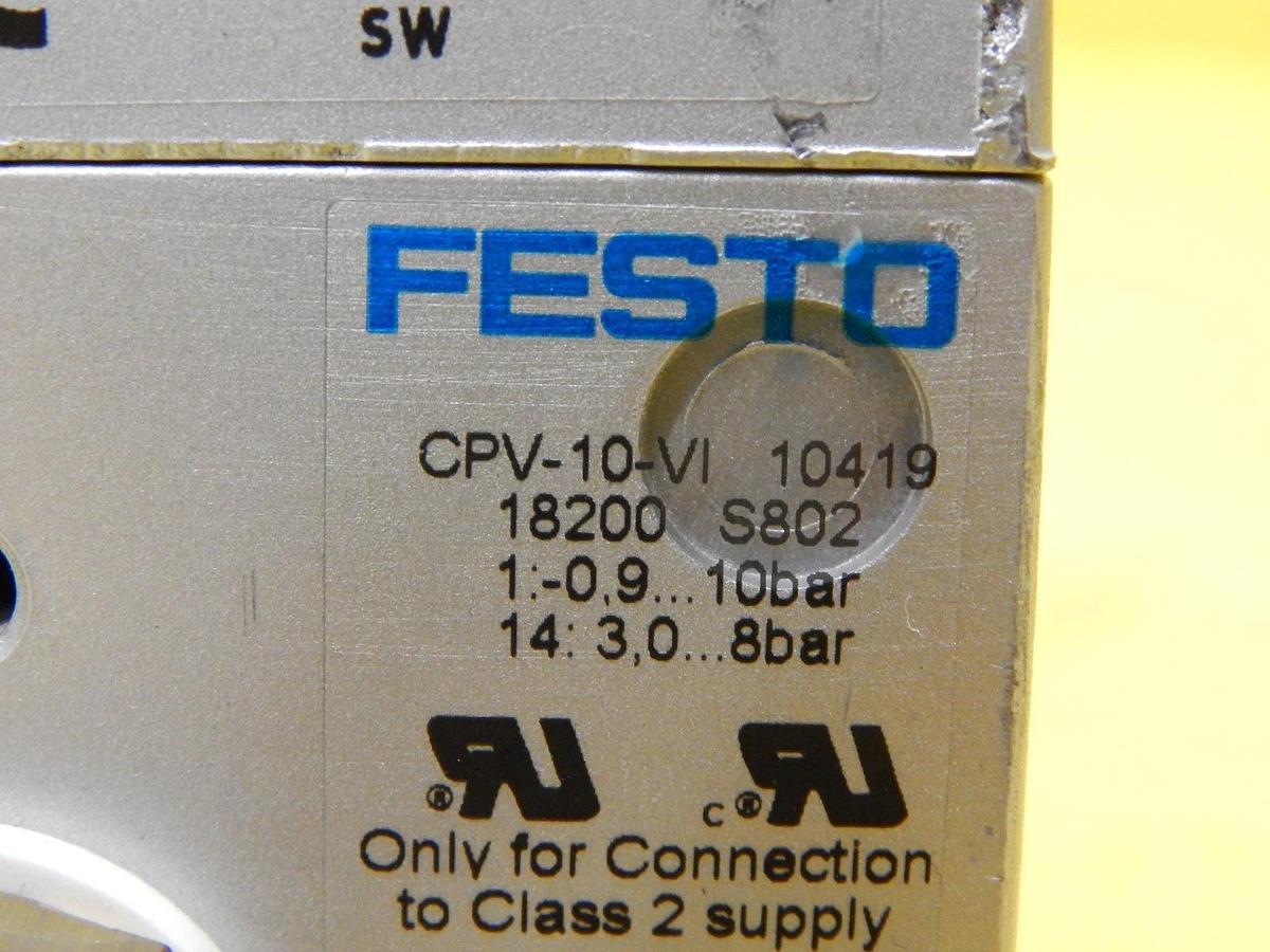 Used Festo CPV10-GE-MP-8 8-Port Pneumatic Manifold CPV-10-VI Used Working