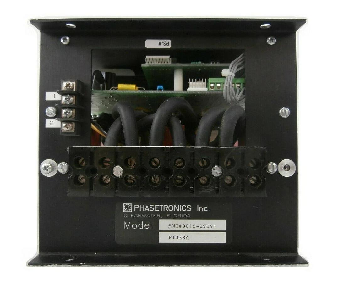 Used Phasetronics P1038A 3 Phase Angle Lamp Drive AMAT 0015-09091 P5000 Working