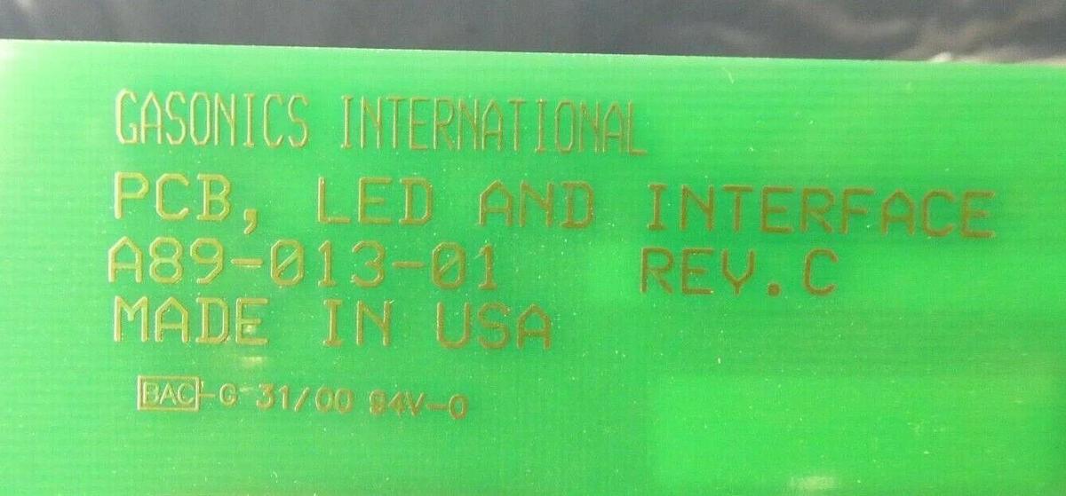 Used GaSonics 90-2670 LED and Interface Panel Rev. I A95-108-02 A-2000LL Working