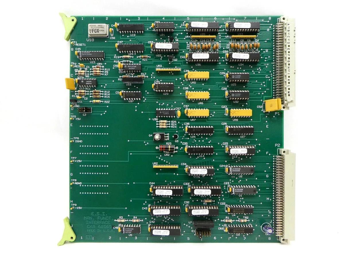 Used ESI Electro Scientific Industries CKA 60565 MAN FUNCT Interface PCB Card Working
