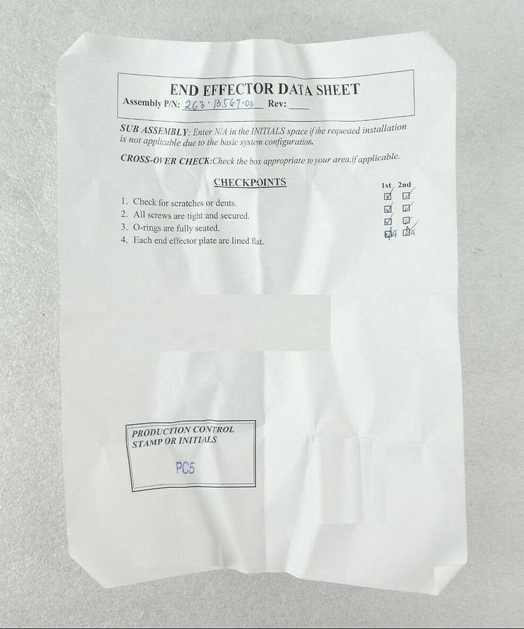 Refurbished Mattson Technology 263-13567-00 200mm Paddle End Effector Set of 2 Refurbished