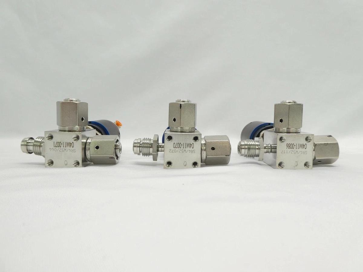 Used Qualiflow 2x10-9atm.cm3/Sec 3-Way Pneumatic Valve Lot of 3 Working Surplus
