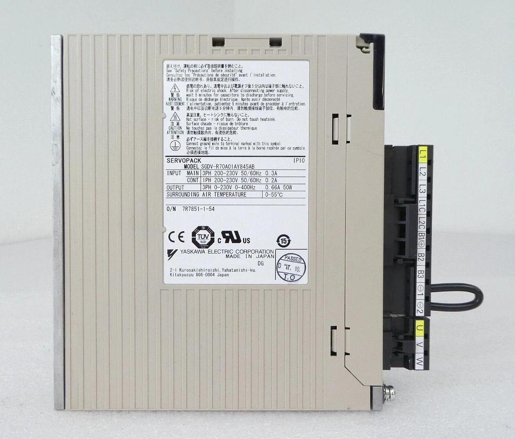 Used Yaskawa Electric SGDV-R70A01AY845AB Servo Driver SERVOPACK TEL Lithius Working