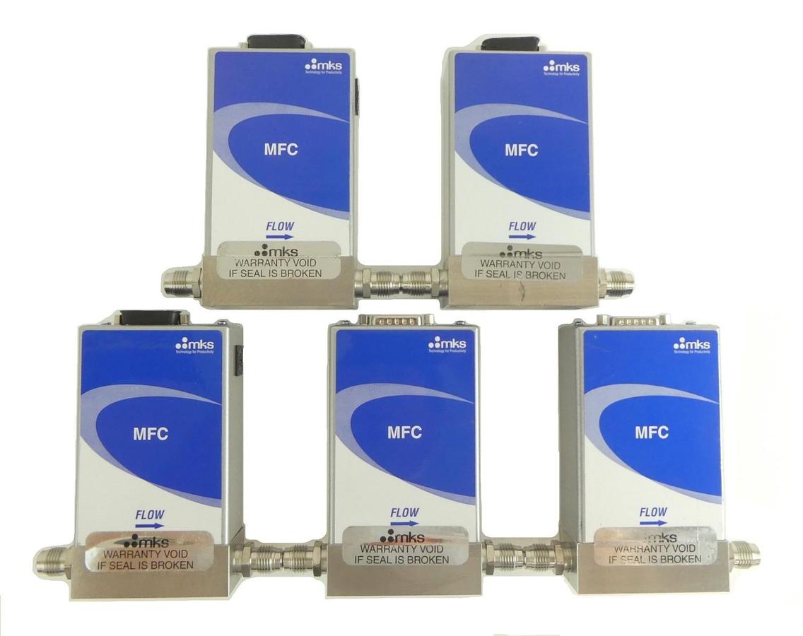 Used MKS Instruments GE50A Mass Flow Controller MFC GE50A-32796 GE50A-31531 Lot of 5