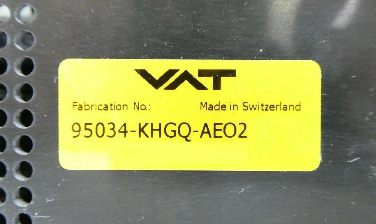 Used VAT 95034-KHGQ-AEO2 Butterfly Pressure Control Valve AMAT Working Surplus