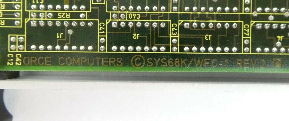 Used Force Computers 300001 VMEBus PCB Card SYS68K/WFC-1 Varian 109000001 Working