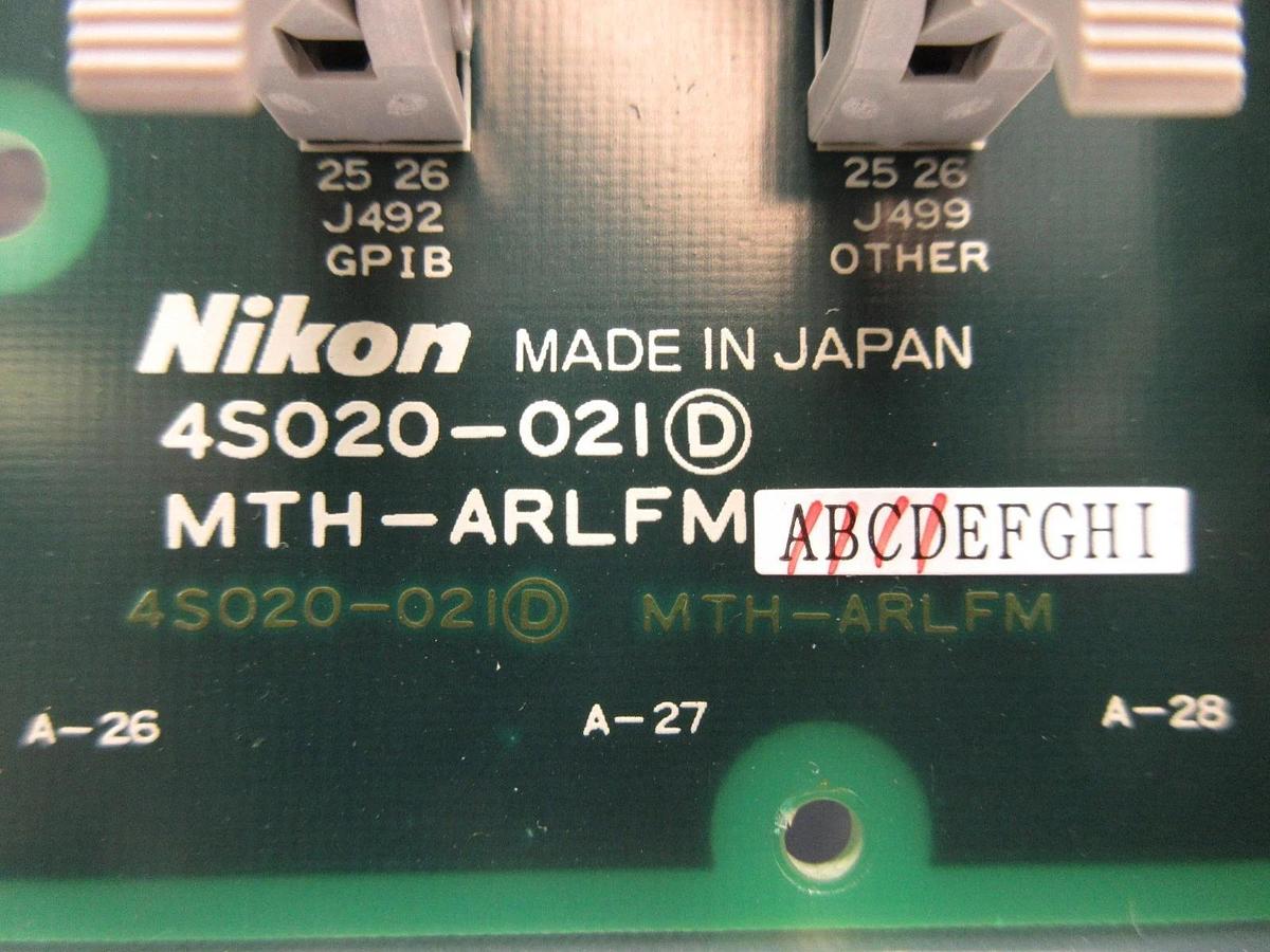 Used Nikon 4S020-021Ⓓ Backplane Interface Board PCB MTH-ARLFM NSR System Used Working