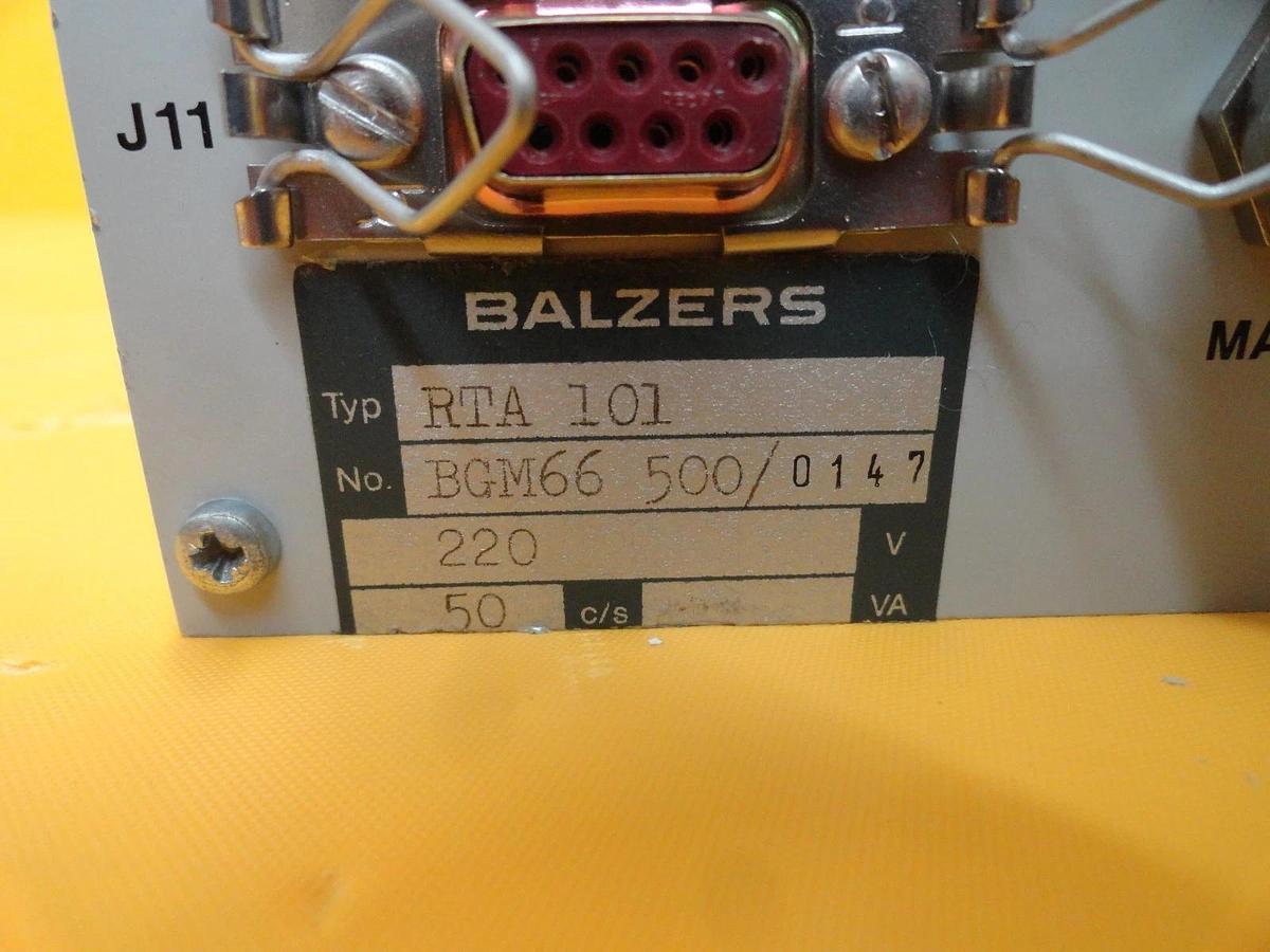 Used Balzers BG M66 500 Dual RATE-TIME-ADDER Module RTA 101 RTA101 Used Working