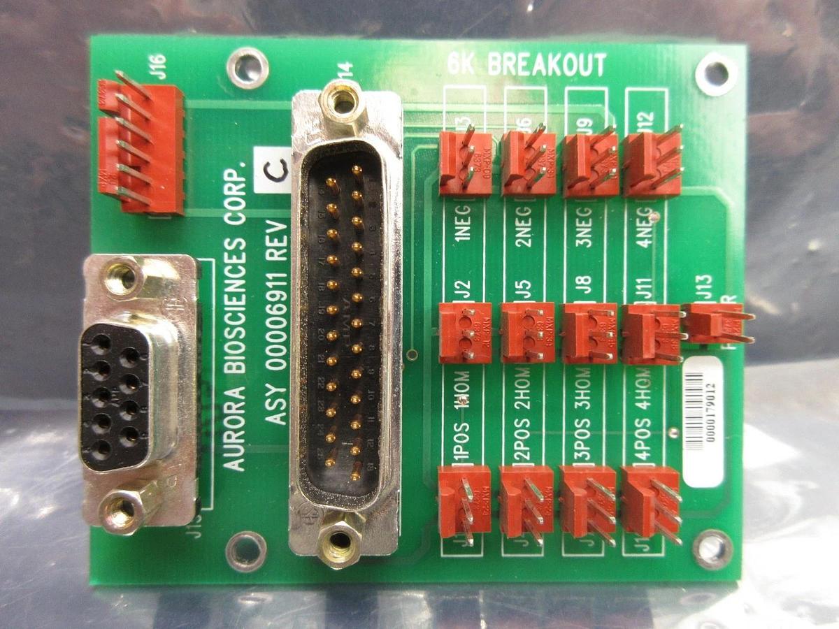 Used Aurora Biosciences 00006911 6K Breakout Board PCB Rev. C Used Working