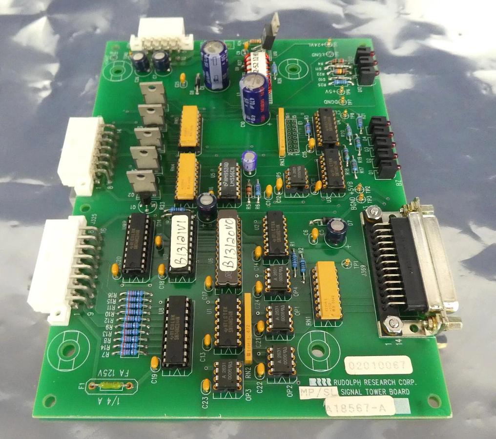 Used Rudolph Research Corporation A18567-A Signal Tower PCB Board A13104 Working