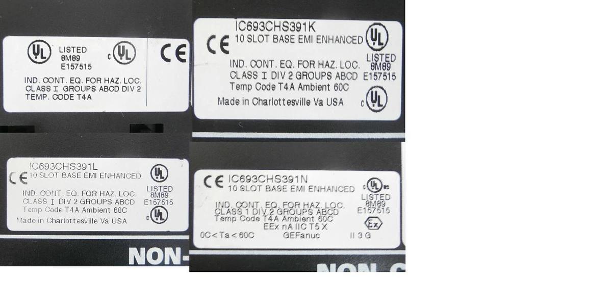Used GE Fanuc Base 10-Slot EMI Enhanced PLC Base IC693CH5391 Reseller Lot of 4 Spare