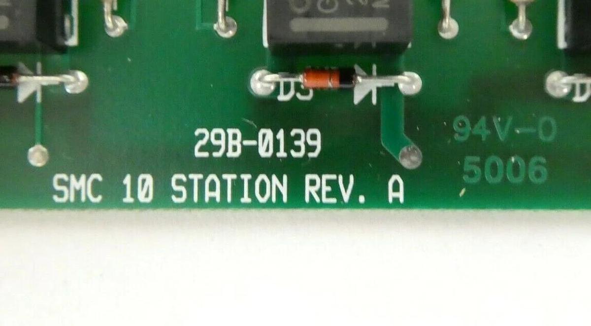 Used FujiFilm 29B-0139 SMC 10 Station Indicator PCB GenStream I/II Working Surplus