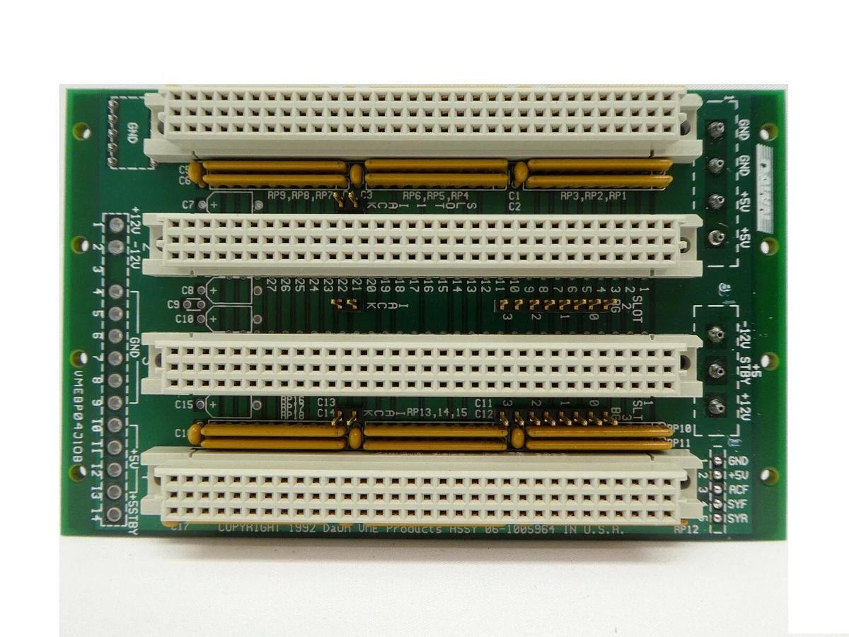Used Dawn VMEBP04J1OB Backplane VME Board PCB Lam Research FPD Continuum Spare