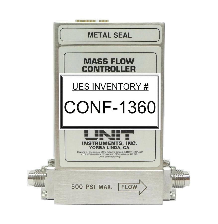 Used UNIT Instruments UFC-8160 Mass Flow Controller MFC 10 SLM O2 Working Spare